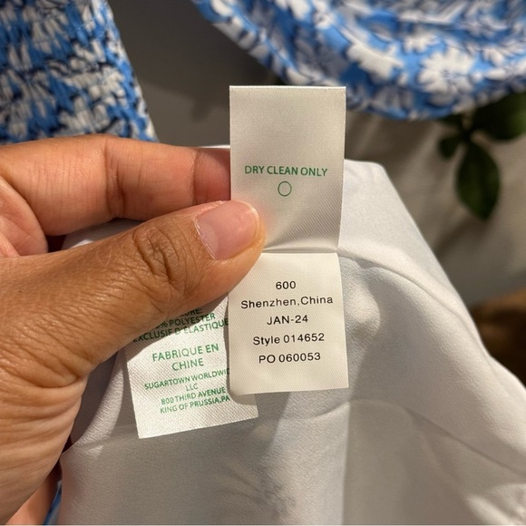 Lilly Pulitzer NWT 6 Blue Palm Beach Petal Ellielynn Long Sleeve Dress Preppy - Picture 7 of 10